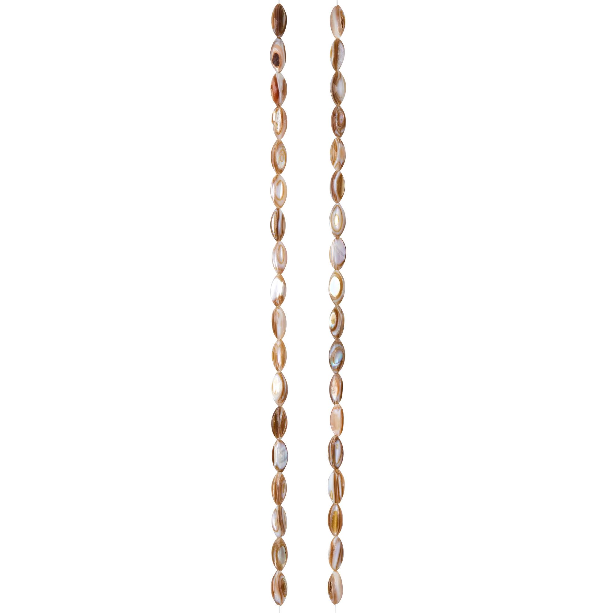 Natural Shell Rice Beads, 12mm by Bead Landing™